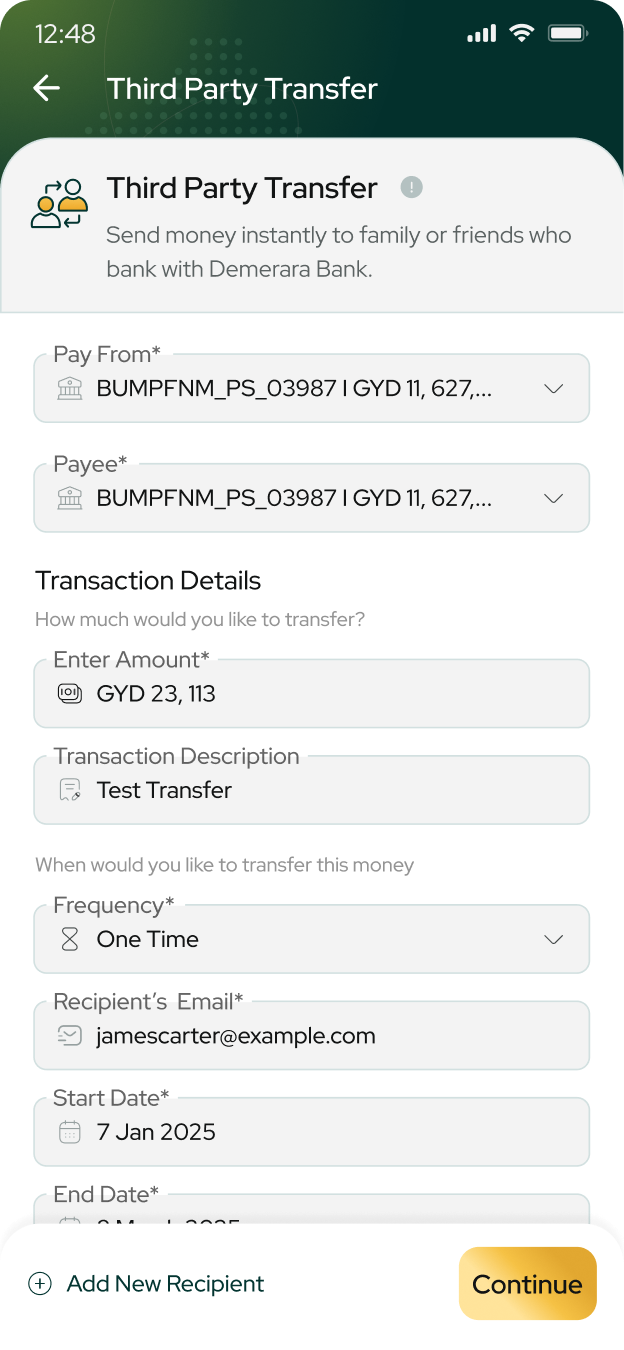 Transfer form