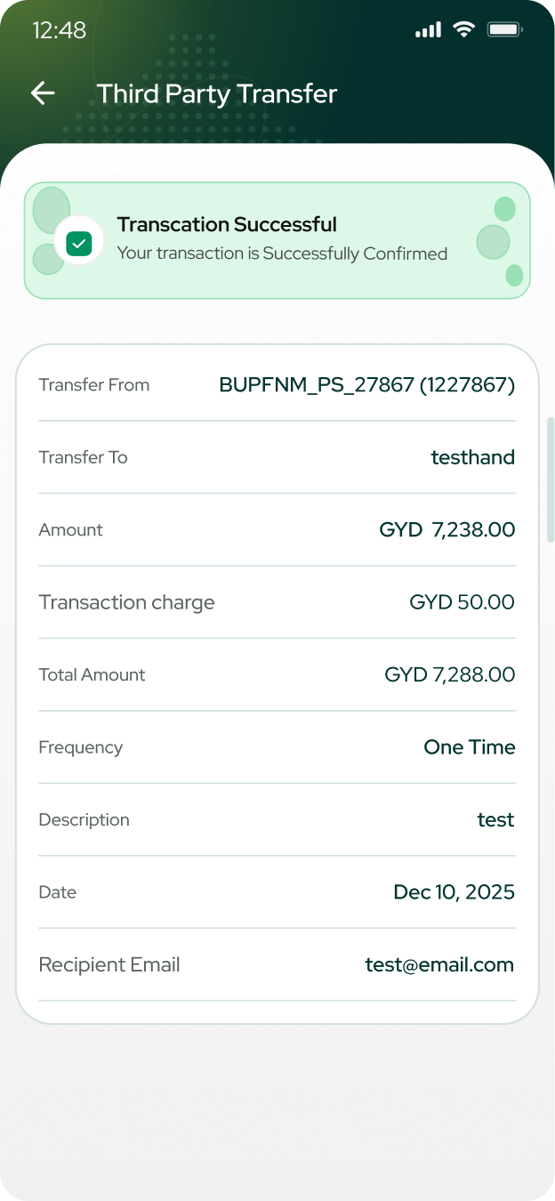 Transfer success